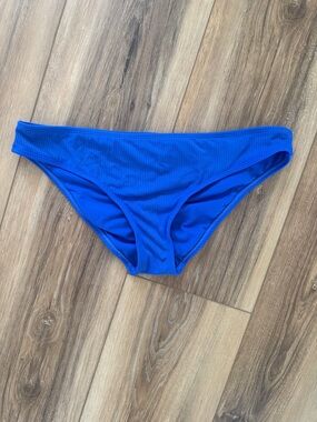 Ribbed Electric Blue Bikini Bottoms
